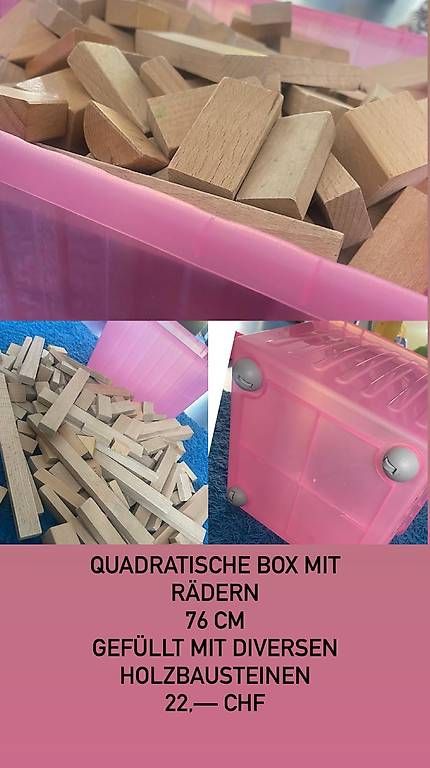 Giocattoli: Box mit Holzbausteinen – Usato da Au venduto da JjMaryBiebs