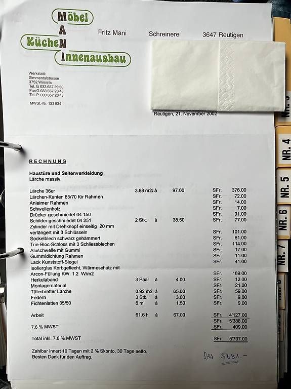 Porte: Haustüre vom Schreiner – Usato da Reutigen venduto da Carrera47 2