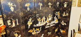 Asiatischer paravent, Raumteiler, mit echte Steine