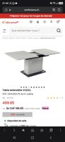 Table extensible VODOL Conforama 160-200 SABLE