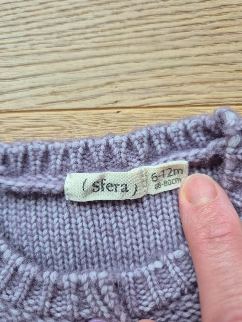 Giacche & Cappotti: Strickjacke Sfera, Gr. 68-80cm, Lila – Usato da Goldau venduto da simona.dettling 1