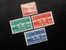 CH ZNr 33*/16**/17**/18*  Flugpost  1932 - Z CHF 42  Lot 758