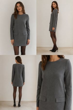 Graues Abercrombie & Fitch Kleid, Grösse S