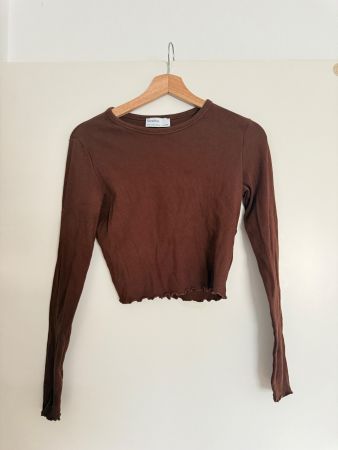 Damen Langarmshirt braun Grösse M Bershka guter Zustand