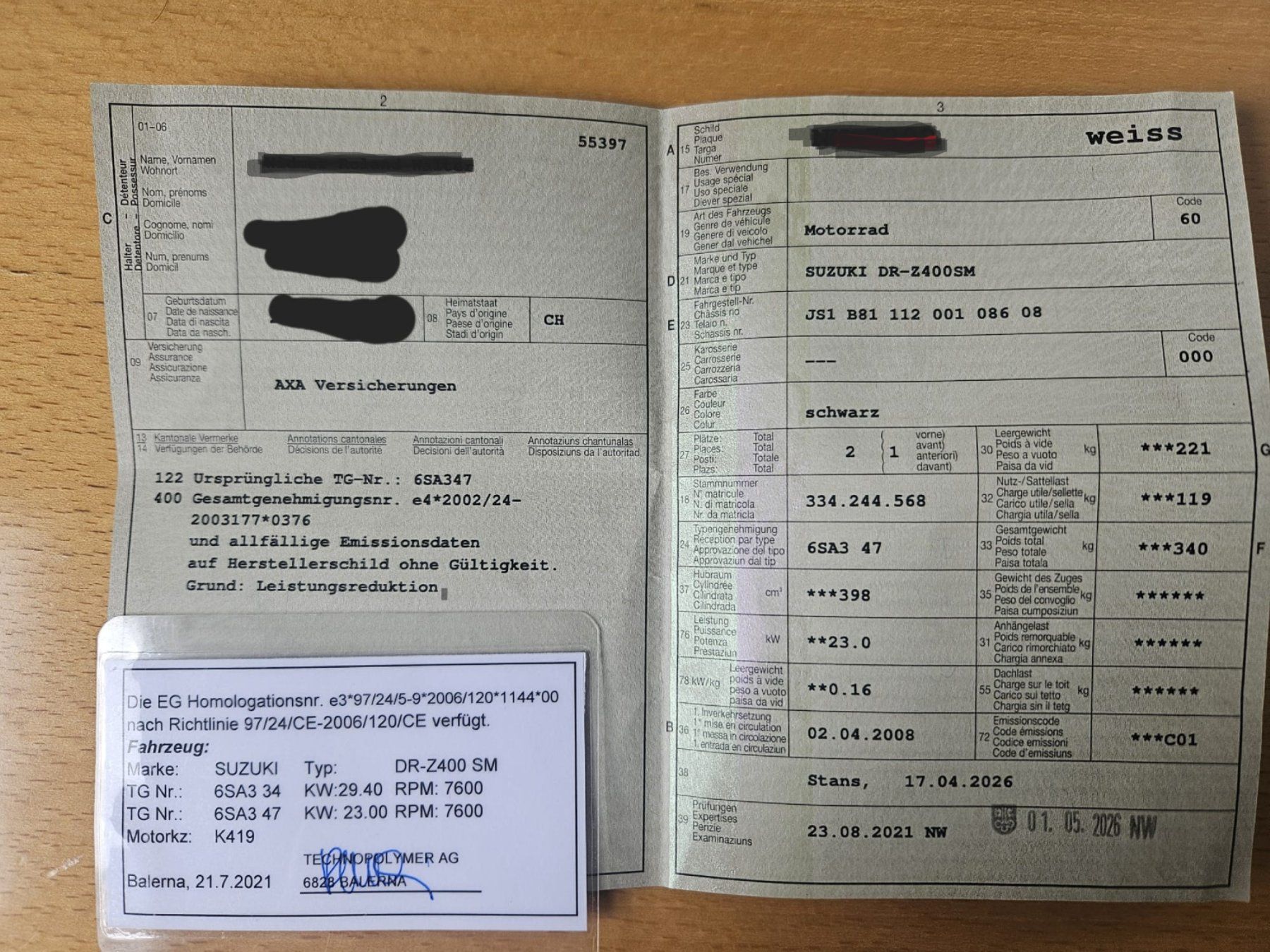 Suzuki Strada: Suzuki DR-Z400SM – Usato da Oberdorf NW venduto da 5wiwa7 4