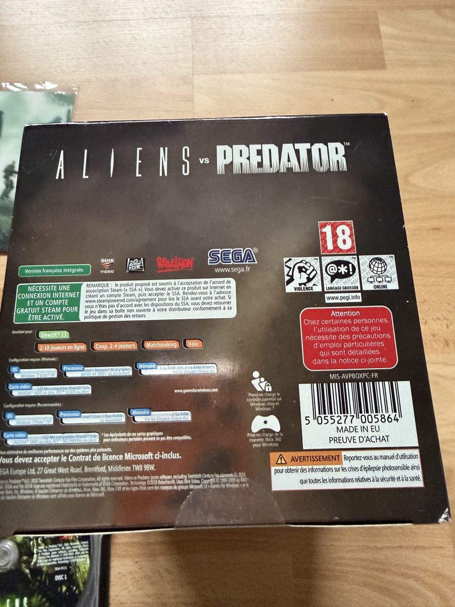 Sega Spiele: Coffret Alien vs predator sega Windows complet avec figurine – Neu und originalverpackt aus le locle von caryl 5