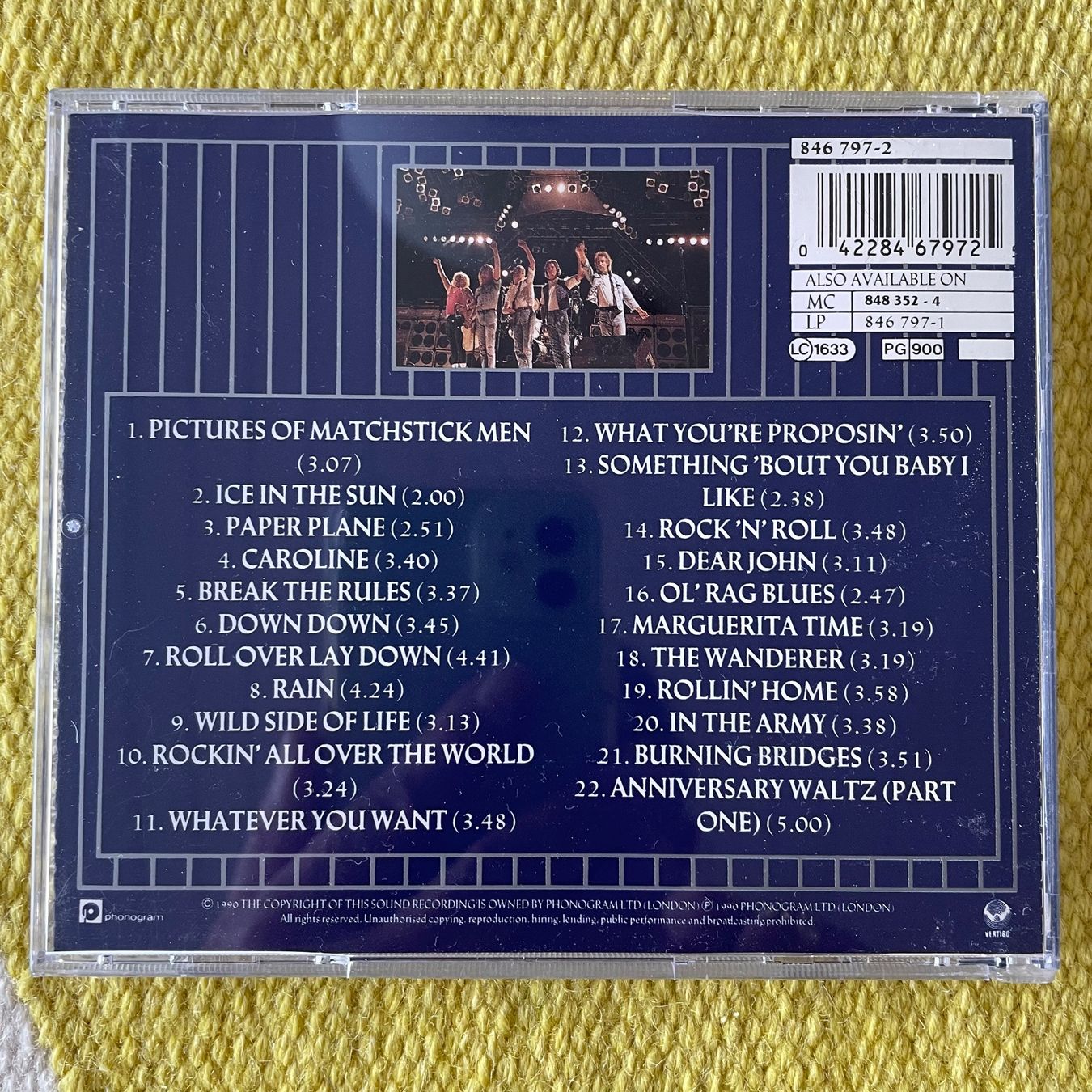 CD: STATUS QUO-ROCKING ALL OVER THE YEARS – Usato da Rorschacherberg venduto da CD-Roli 1