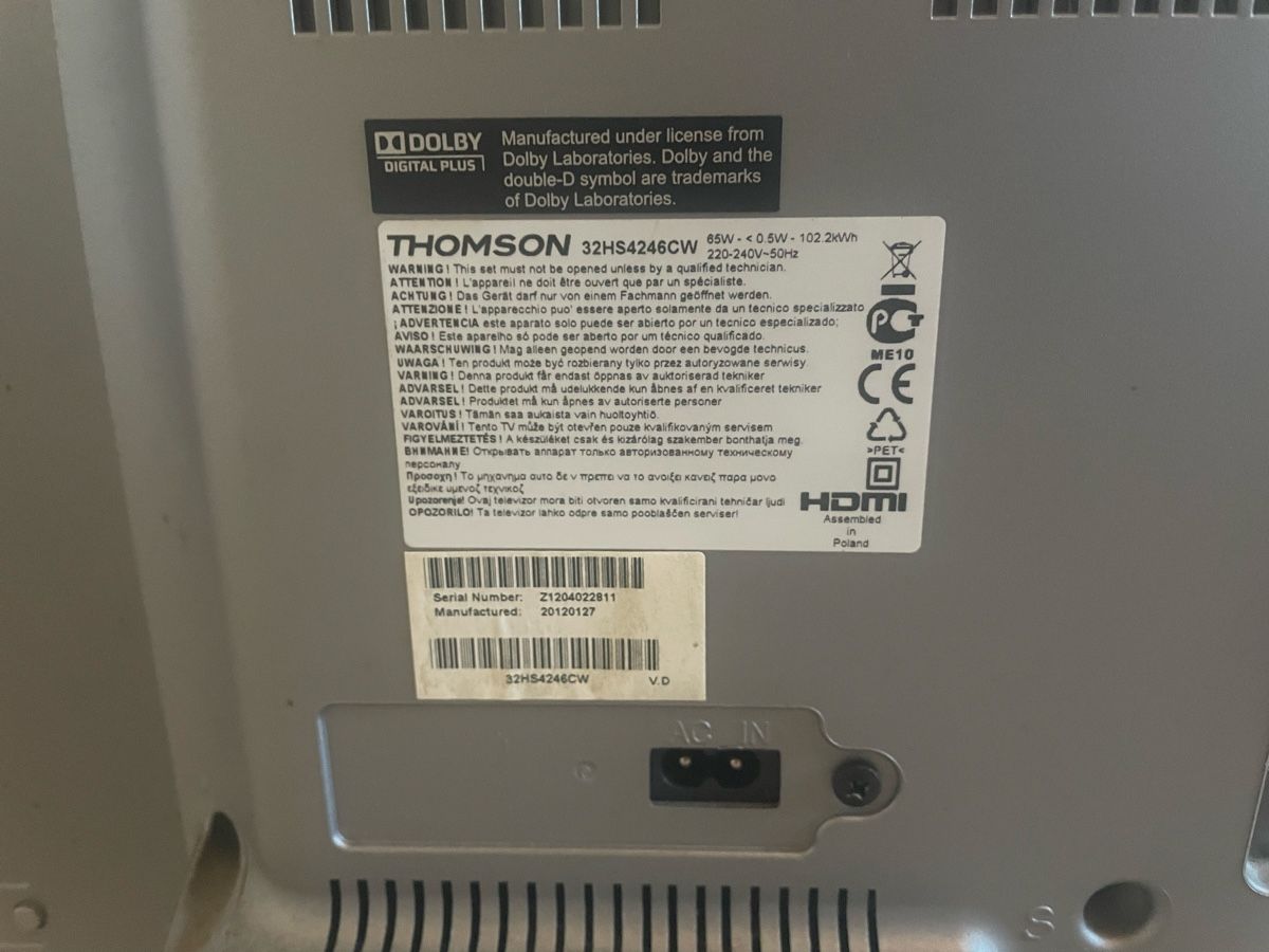 Thomson Televisori: THOMSON LCD TV 2012 – Usato da Zürich venduto da angielm 3