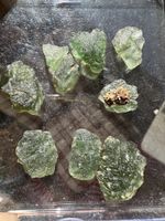 Apfelgrün(Apple green) Moldavite lot 9 Stk/20,1g