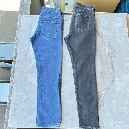 2 jeans homme en coton, 31/ 32