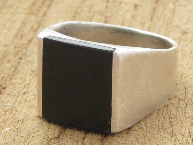 Ringe: Vintage Ring Silber 925 + SGA Onyx  Gr. 58 – Gebraucht aus Ermatingen von Decovin 5