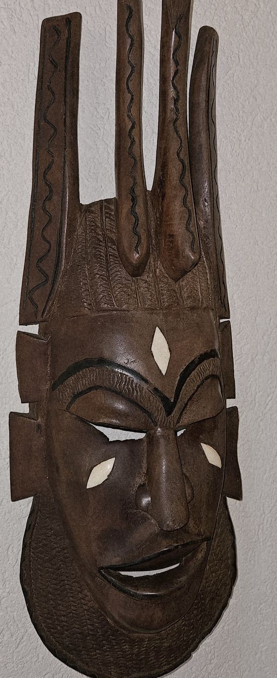 Internationale Kunst: Große afrikanische Holzmaske „Ethno / Afrika / Holzkunst“ – Gebraucht aus Thun von Engel114 1