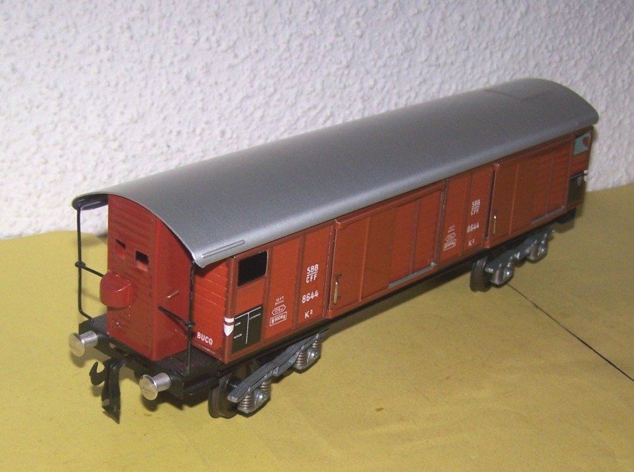 Buco Trains électriques: Webtrain 4Achs-Güterwagen mit Bremserhaus, Kleinserie Spur 0 – Neuf (Voir description) à Brüttisellen par Rentner44zh