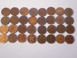 32   x  1 Rp. ab 1948  alles verschiedene Jahrgänge