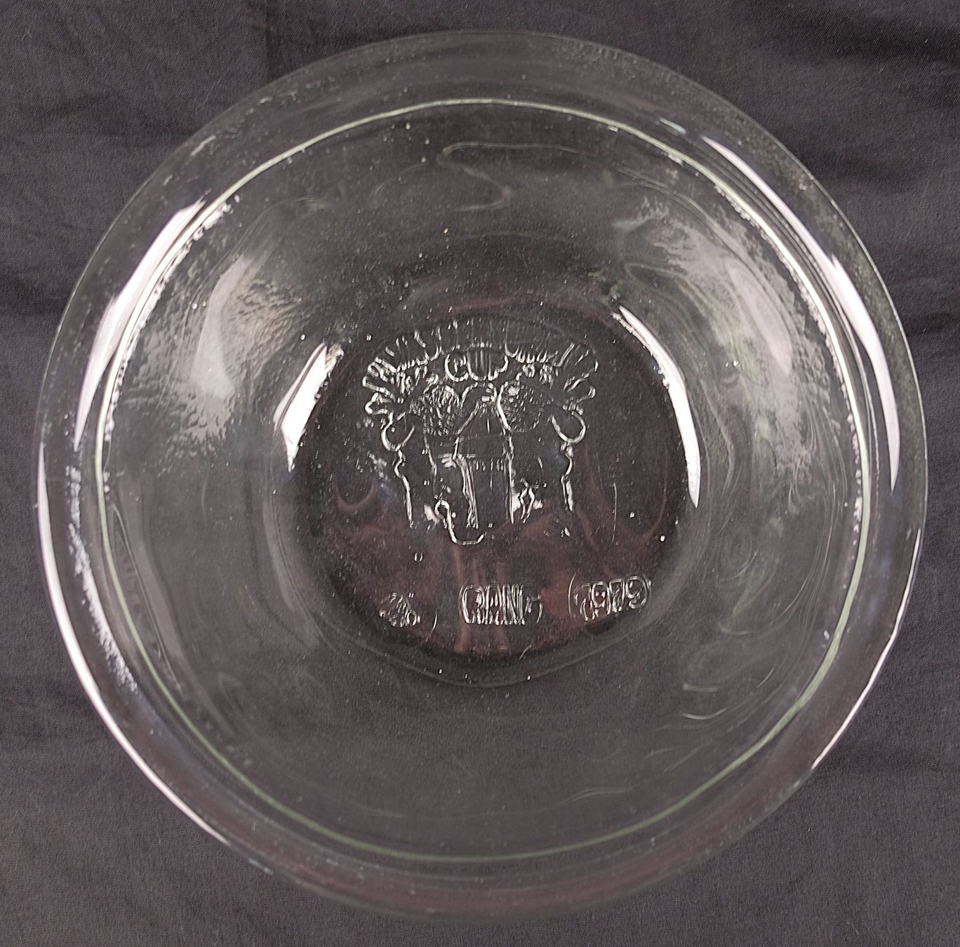 Ciotole: Glasschale mit "Wasserturm Cup 4. Rang 1979" Druck – Usato da Volketswil venduto da brockipfannenstil 3