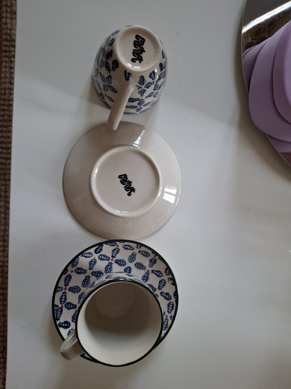 Tazze: 2x tasse à café et sous tasse  – Usato da Lausanne venduto da Cognitia 1