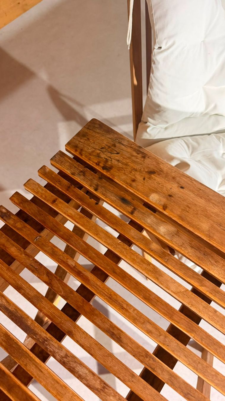 Set di tavolo e panche: Klappbares Teak Gartenmöbel Set 3-teilig Bistroset Balkonset – Usato da Rickenbach ZH venduto da Der-Insider 5