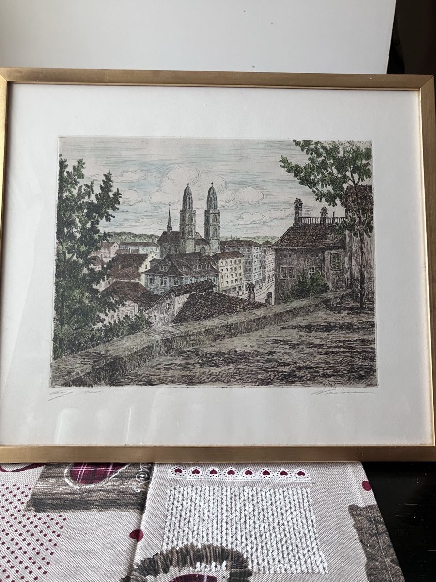 Foto & Immagini: Radierung Grossmünster – Usato da opfikon venduto da reko51