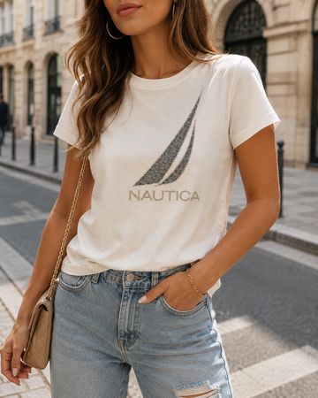 T-SHIRT BLANC NAUTICA JEANS
