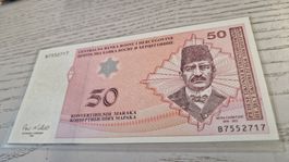 50 Franken Note Bosnien-Herzegowina | Seltene Sammlerstueck