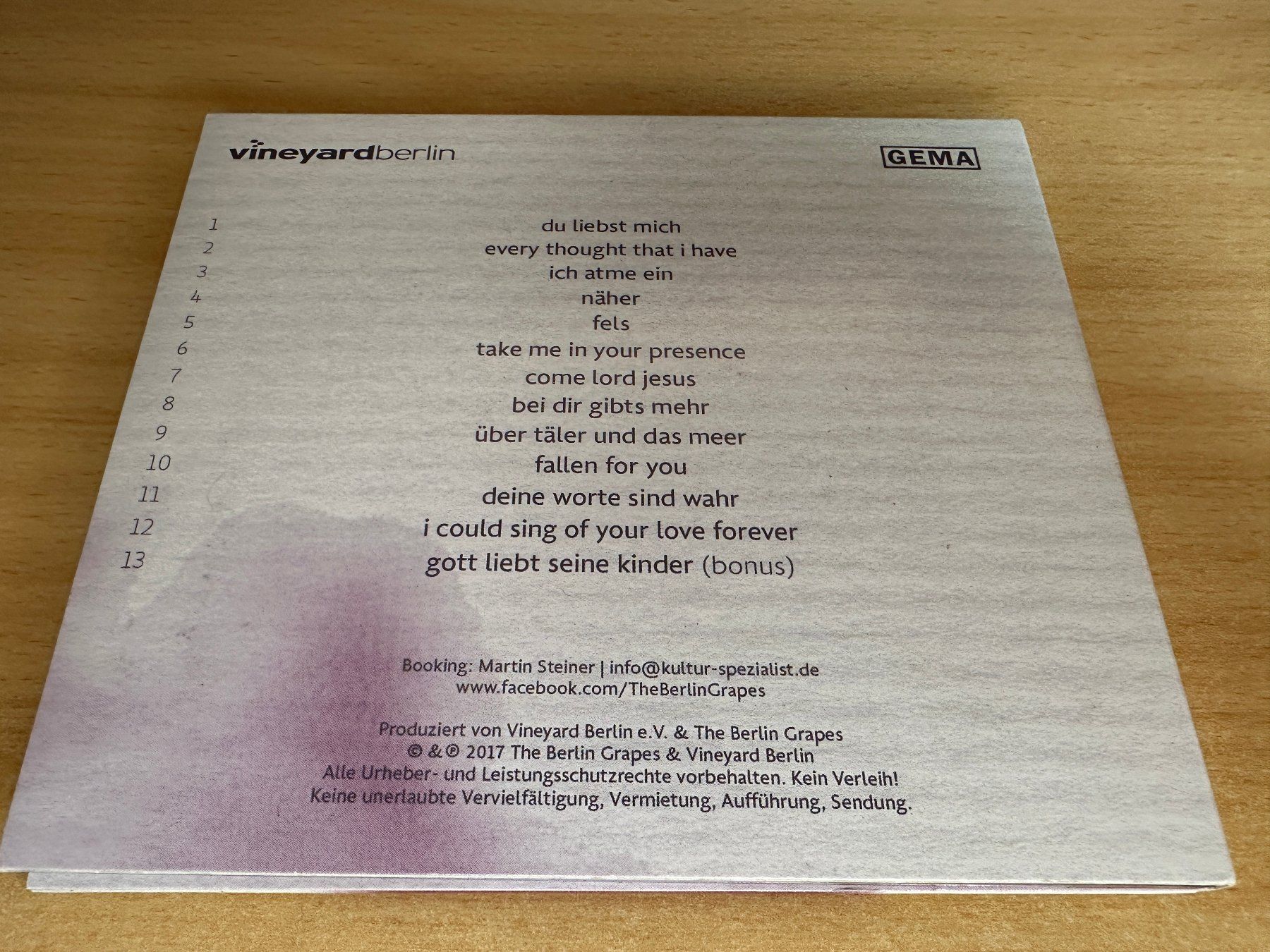 CDs: The Berlin Grapes - live session – Gebraucht aus Rikon im Tösstal von Alpenmutz 1