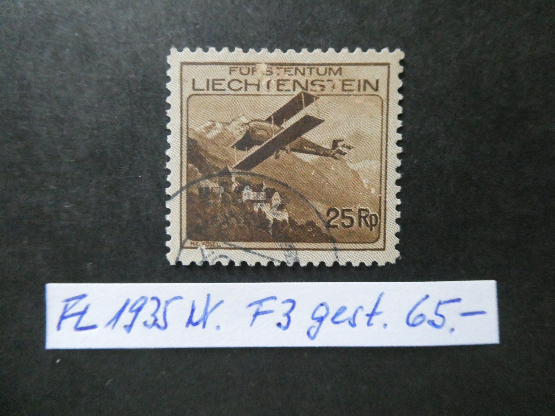 Tutti i francobolli: FL 1935 Nr. F3 gestempelt – Usato da Lausen venduto da Herbamare01