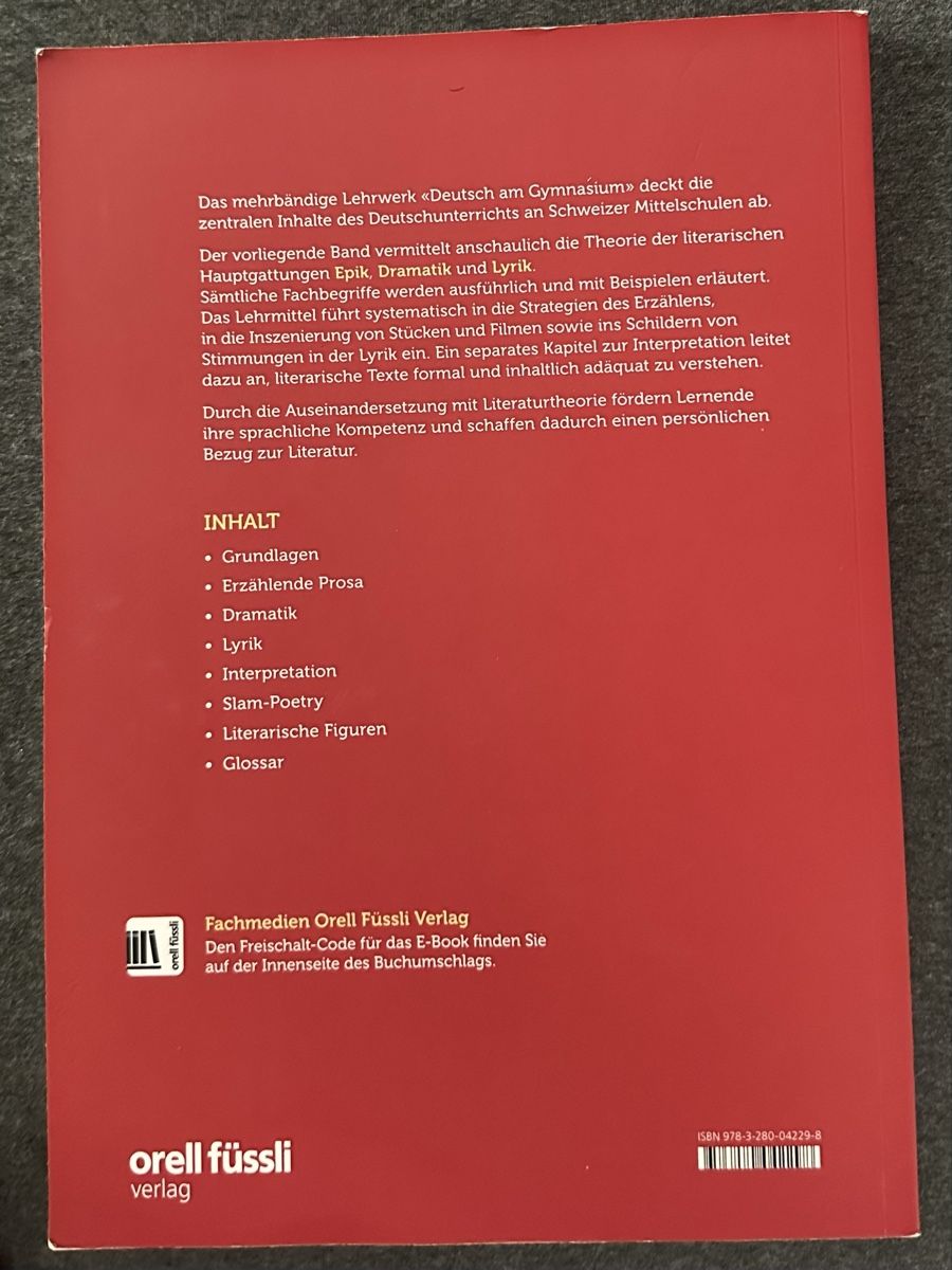 Livres: BMS Buch - Deutsch (Literatur) – D'occasion à St. Margrethen SG par van_gw7b 1