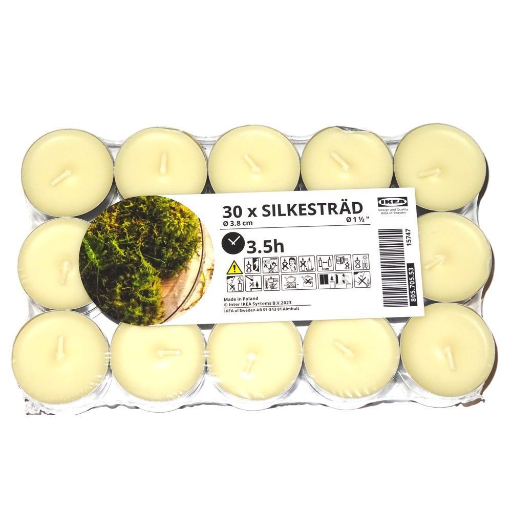 Ikea Candele: Teelichter duftend 3.5 Std Silkesträd 30 Teelichter – Nuovo e nell'imballaggio originale da Spreitenbach venduto da mario-shop.xs