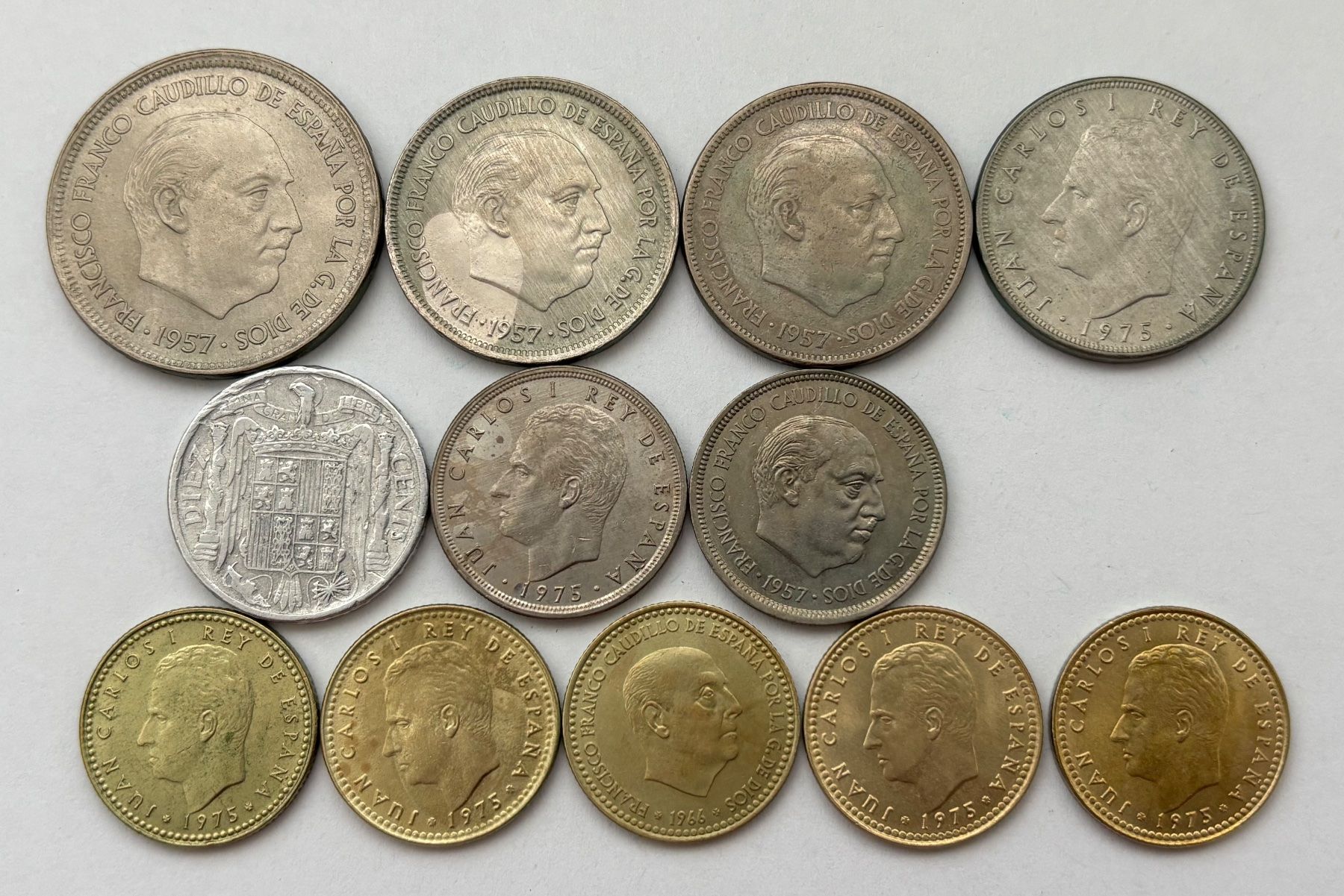 Alle Münzen: Lot. 12 Münzen Spanien 1945-1977 – Gebraucht aus Esslingen von Danielp 1