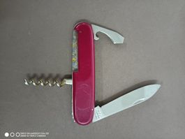 Taschenmesser rot Klingenlänge ca. 6 cm gebraucht Sackmesser