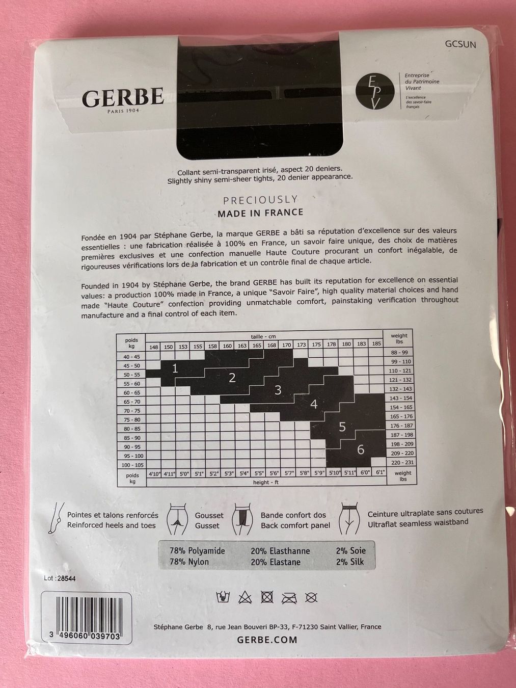Calze & Collant: GERBE, Strumpfhose SUNLIGHT 20, Grösse M (3), Schwarz – Nuovo e nell'imballaggio originale da Rudolfstetten venduto da gst_g7xl 3
