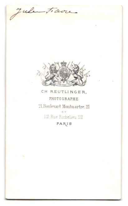 Fotografie &  Plakate: Fotografie Ch. Reutlinger, Paris, Jules  – Gebraucht aus Berlin von bartko-reher 1