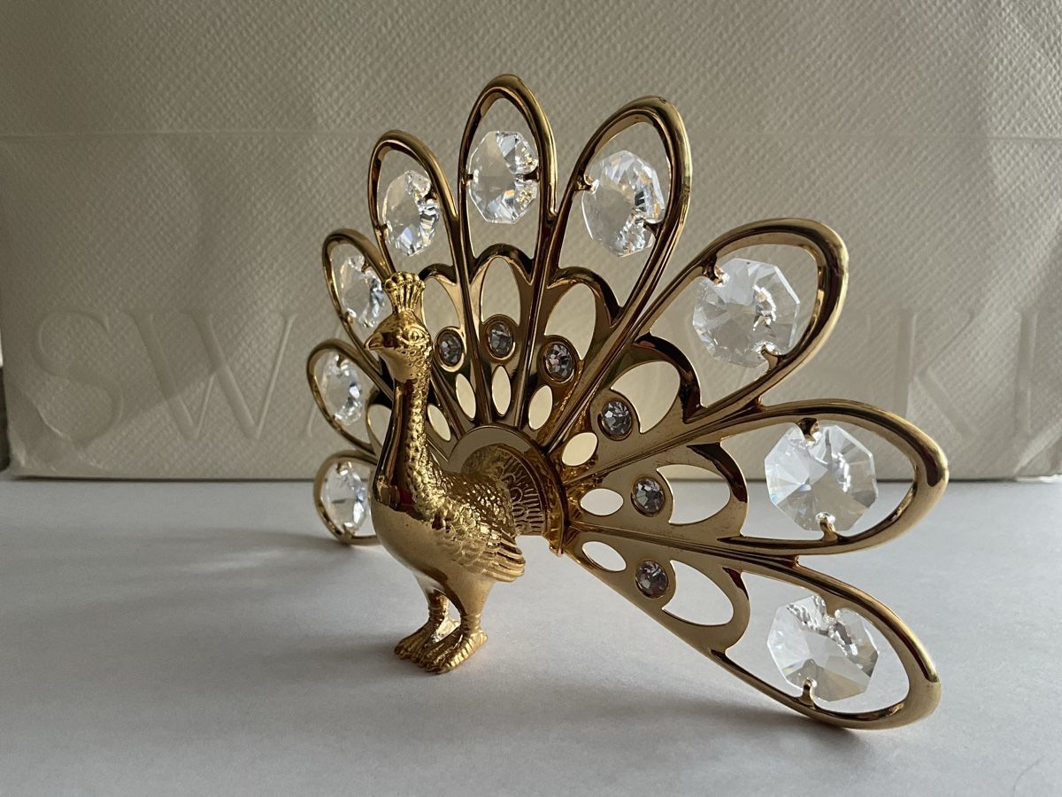 Statuette: Gold Kristall Figur Pfau – Nuovo (secondo la descrizione) da Oberglatt ZH venduto da Multimix 1