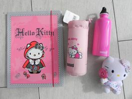Hello Kitty Set Plüschtier Thermoflasche und Hülle Mappe