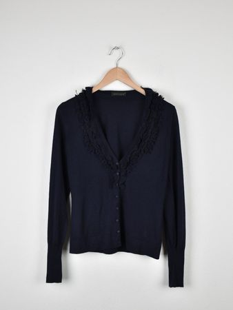 Sônia Bogner Cardigan, blau, Gr.36, Seide & Kaschmir