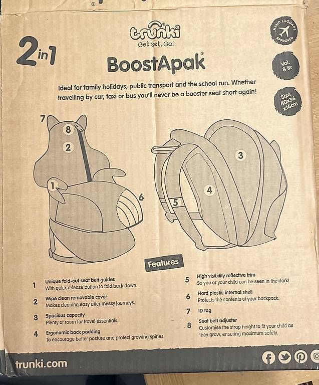 Seggiolini per auto: Trunki BoostApak – Usato da Uetikon am See venduto da kun_6knp 4