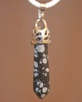 Halskette Y-626 – Säule – Schneeflocken Obsidian – Anhänger