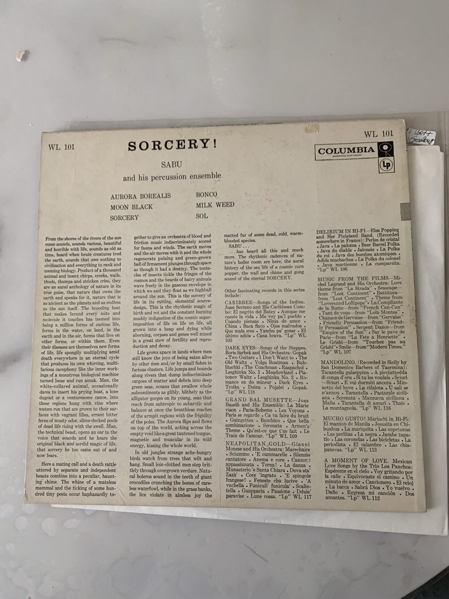 Dischi in vinile: SABU (Martinez)/ Sorcery – Usato da lausanne venduto da Ccheche 3