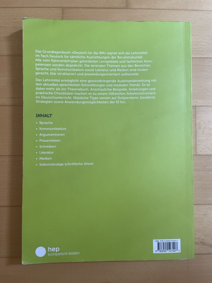 Bücher: Deutsch für die BM – Gebraucht aus Zürich von normsi 1