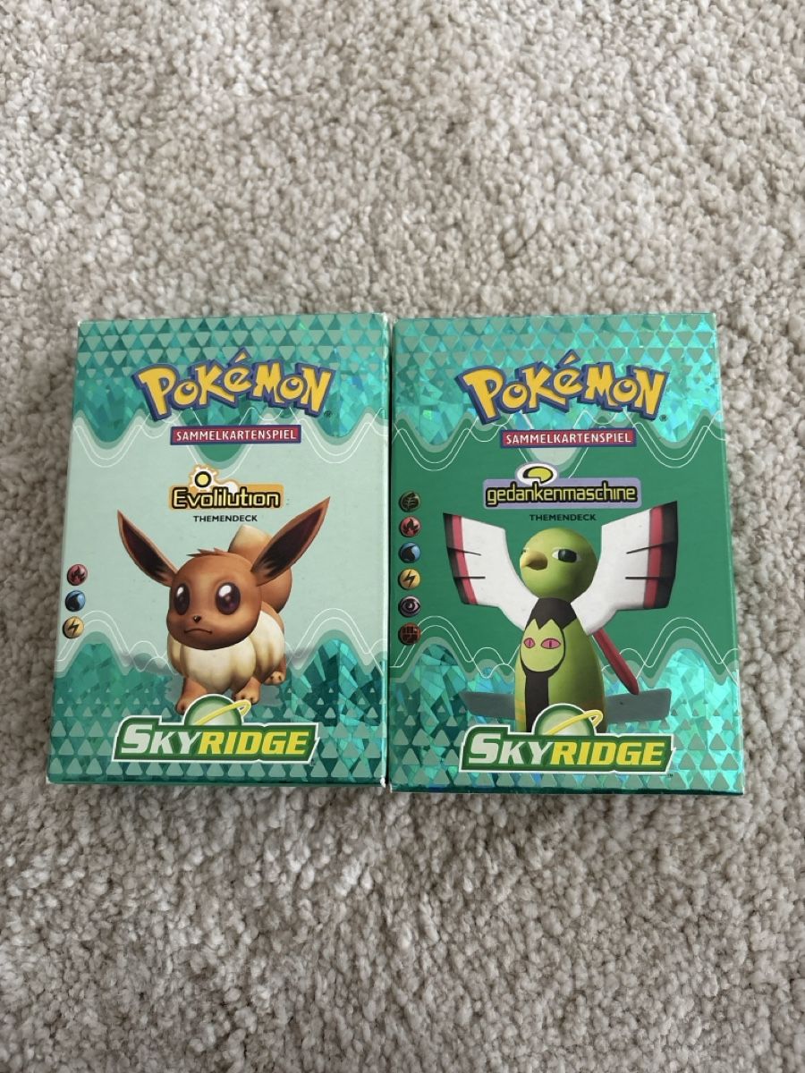 Pokémon Skyridge Themendecks Evolution & Gedankermaschine (Gebraucht ...