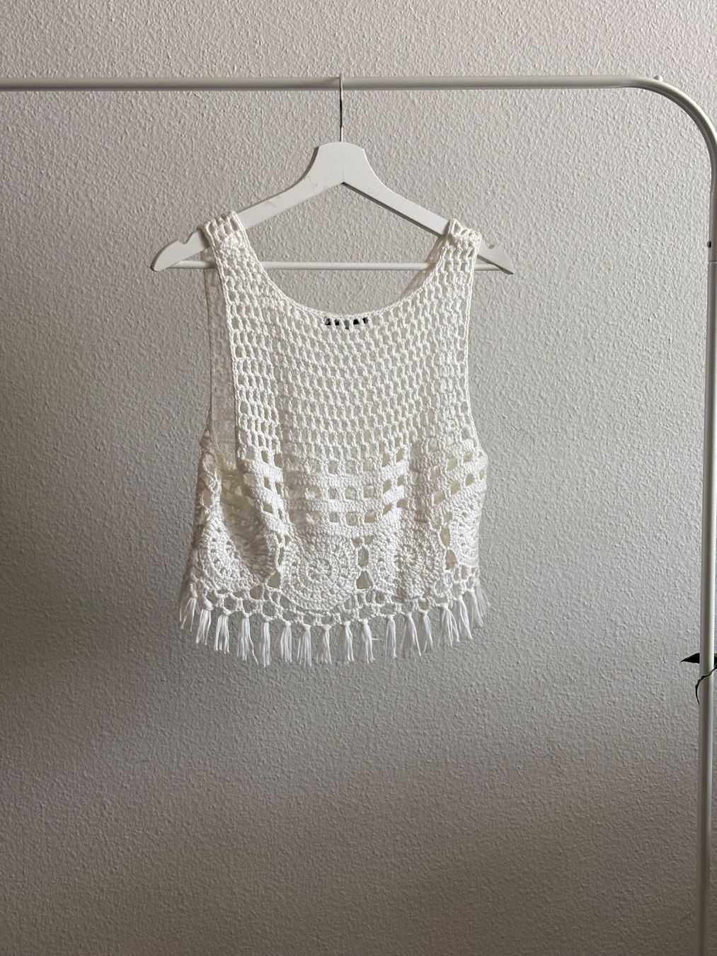 Tally Weijl Camicette, T-shirt & Top: Weißes Häkel-Top – Usato da Zürich venduto da bbbggg 1