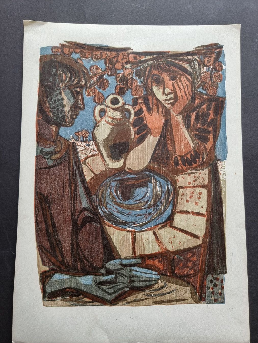 Xilografie: FELIX HOFFMANN HOLZSCHNITT – Usato da Gersau venduto da grafik-kunst 1