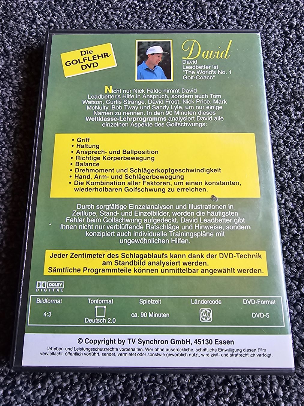 Tutti i DVDs: David Leadbetter "Der Schwung"(20976) – Usato da Ruswil venduto da jan_bxl5 1
