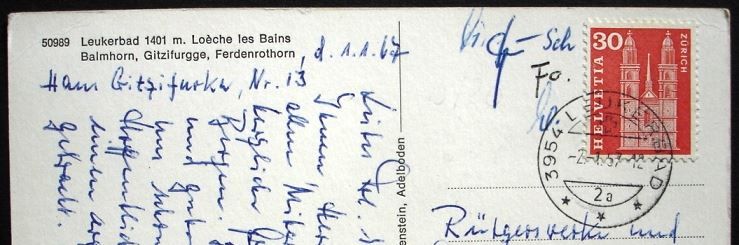 Cartoline postali: LEUKERBAD No. 50989 – Usato da Jona venduto da philajona 1