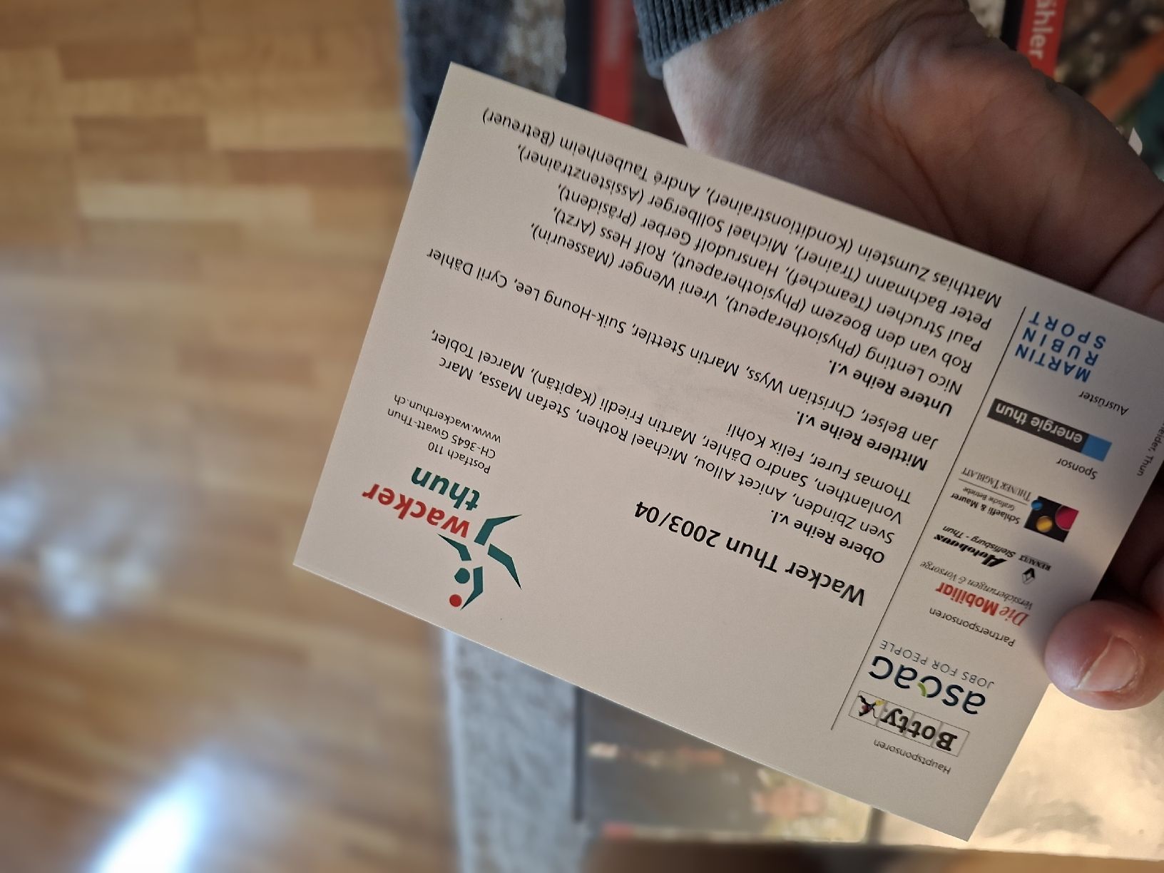 Autogramme: 13x Wacker Thun Handball Autogrammkarten original – Gebraucht aus Thun von wuschu 1