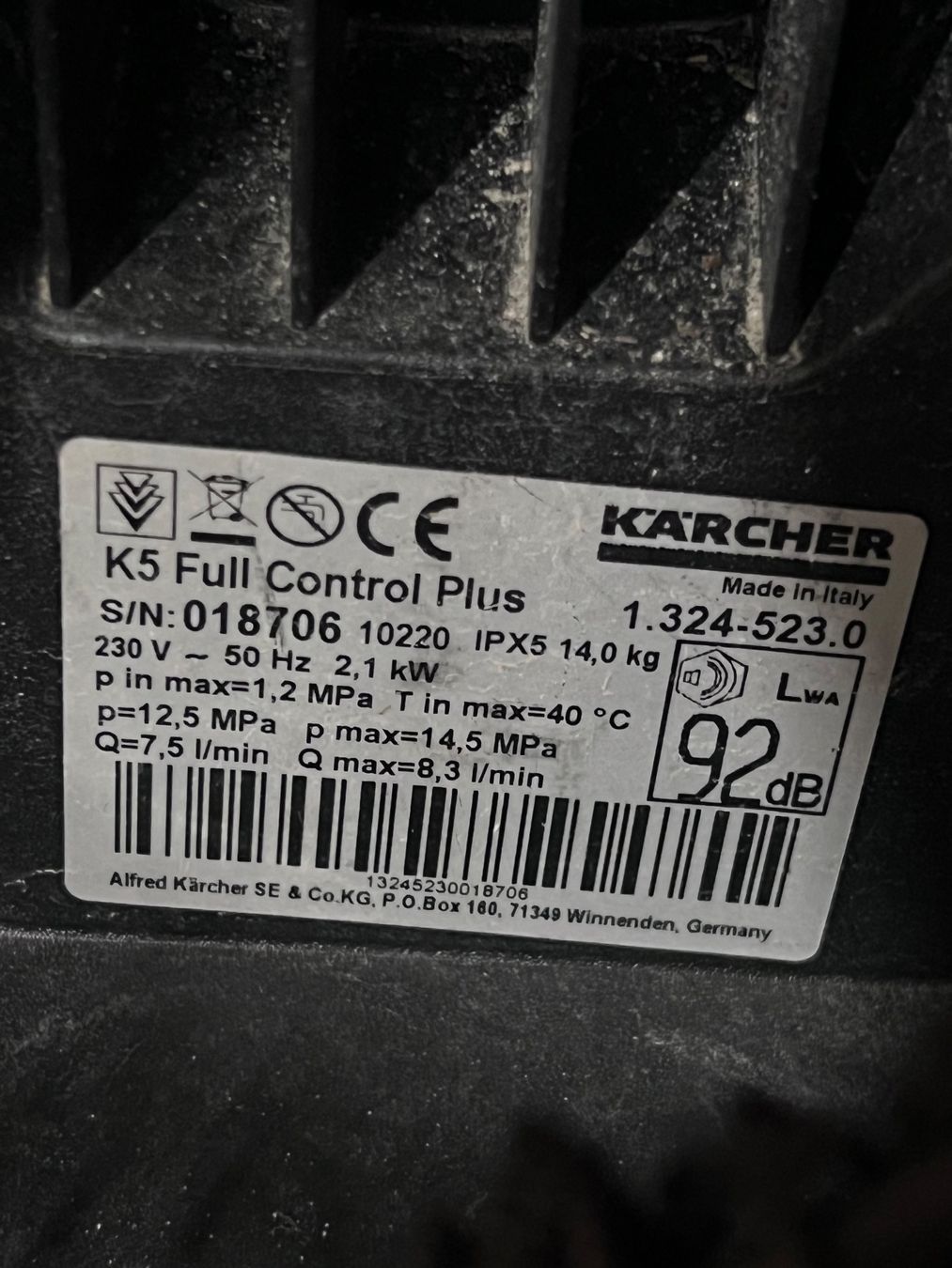 Nettoyeurs à haute pression: Kärcher Hochdruckreiniger Model K5 Full Control Plus – D'occasion à Dübendorf par Charlie03 1