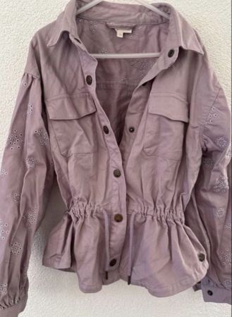 Pomp de lux Jeans Jacke mit Stickerei, Gr. 134/140 lila