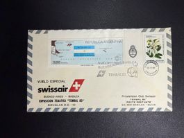 Swissair Sonderflugbrief Buenos Aires-Basel 1983