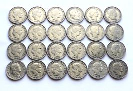 24 x 20 Rappen/cts , 1881-1939, schön bis vorz /beau-superbe