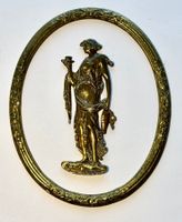 alte schöne Frauenstatue aus Messing mit Messing Ramen